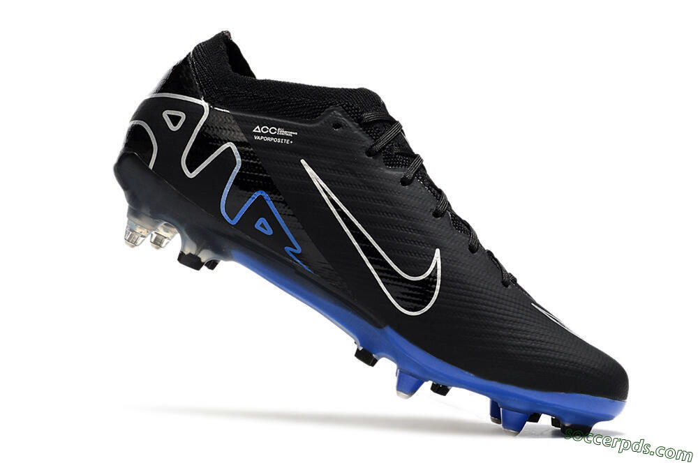 Nike Air Zoom Mercurial Vapor 15 Elite SG Low-Tops Football Boots - Black/Blue/White 4