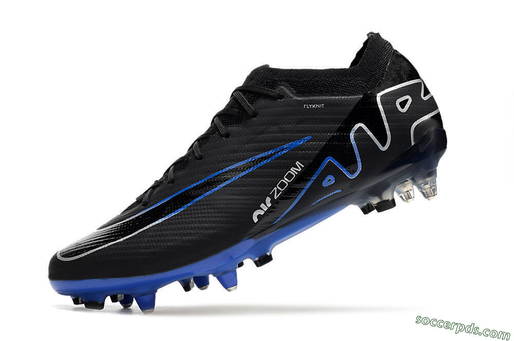 Nike Air Zoom Mercurial Vapor 15 Elite SG Low-Tops Football Boots - Black/Blue/White 5