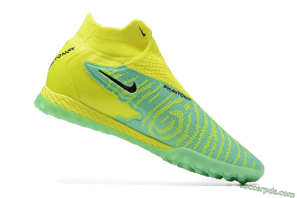 Nike Phantom GX Elite DF TF High-Tops Football Shoes - Blue/Black/Yellow 6