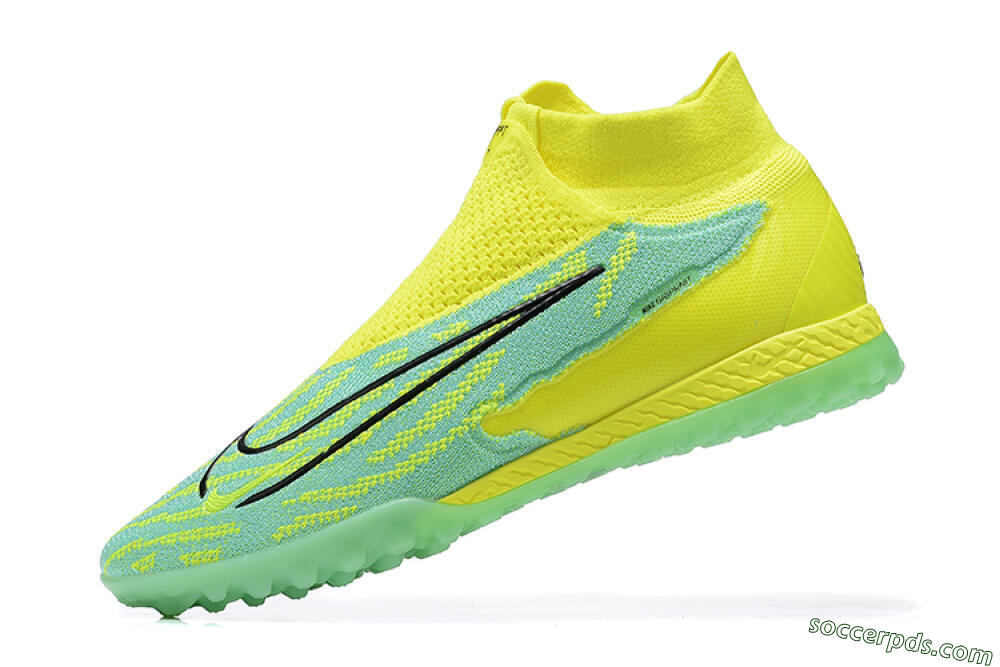 Nike Phantom GX Elite DF TF High-Tops Football Shoes - Blue/Black/Yellow 7