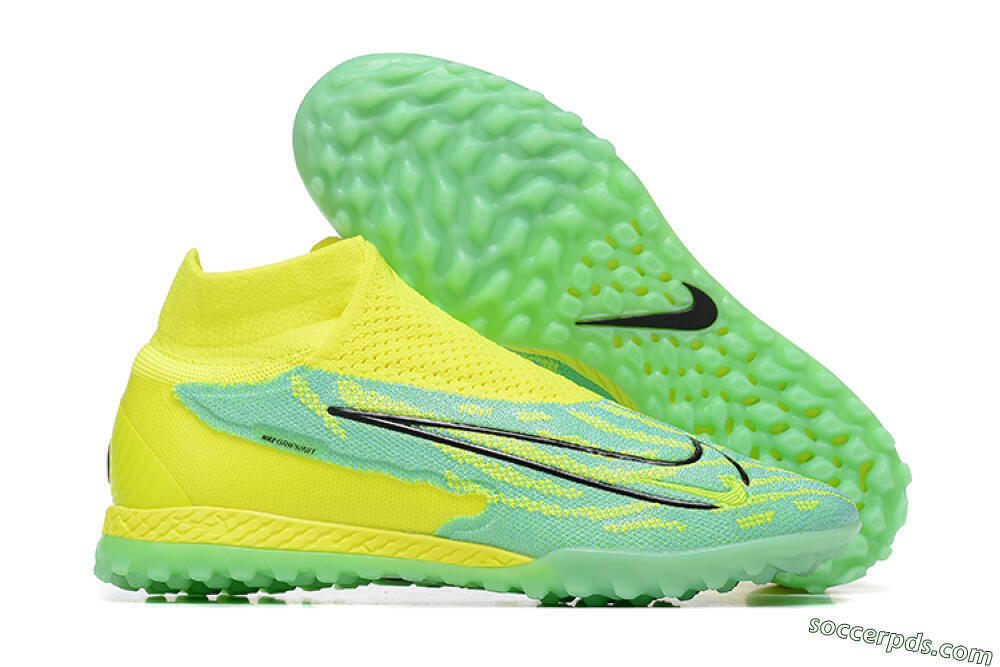Nike Phantom GX Elite DF TF High-Tops Football Shoes - Blue/Black/Yellow 1