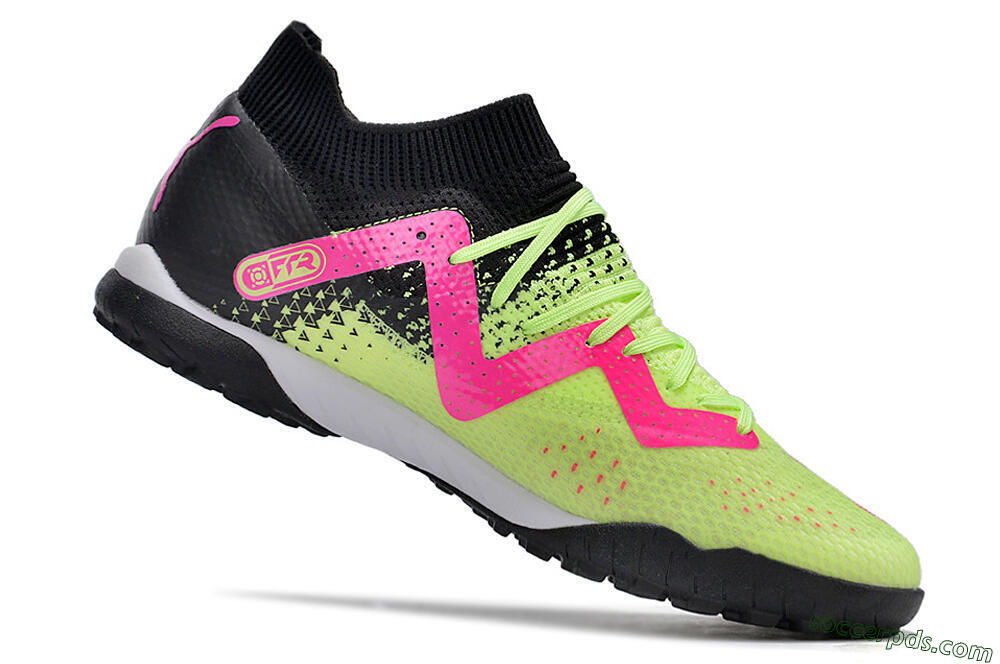 Puma Future X Powercat Tokyo Match TF Low-Tops Football Shoes - Green/Pink/Black 4