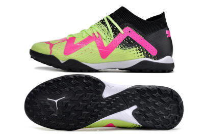 Puma Future X Powercat Tokyo Match TF Low-Tops Football Shoes - Green/Pink/Black