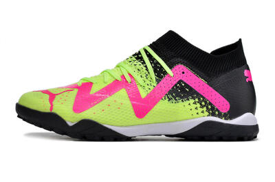 Puma Future X Powercat Tokyo Match TF Low-Tops Football Shoes - Green/Pink/Black