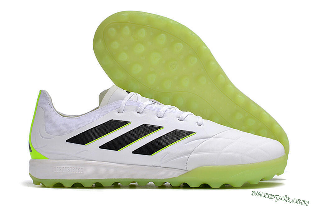 Adidas Copa Pure.3 TF Low-Tops Football Shoes - White/Black/Green 1