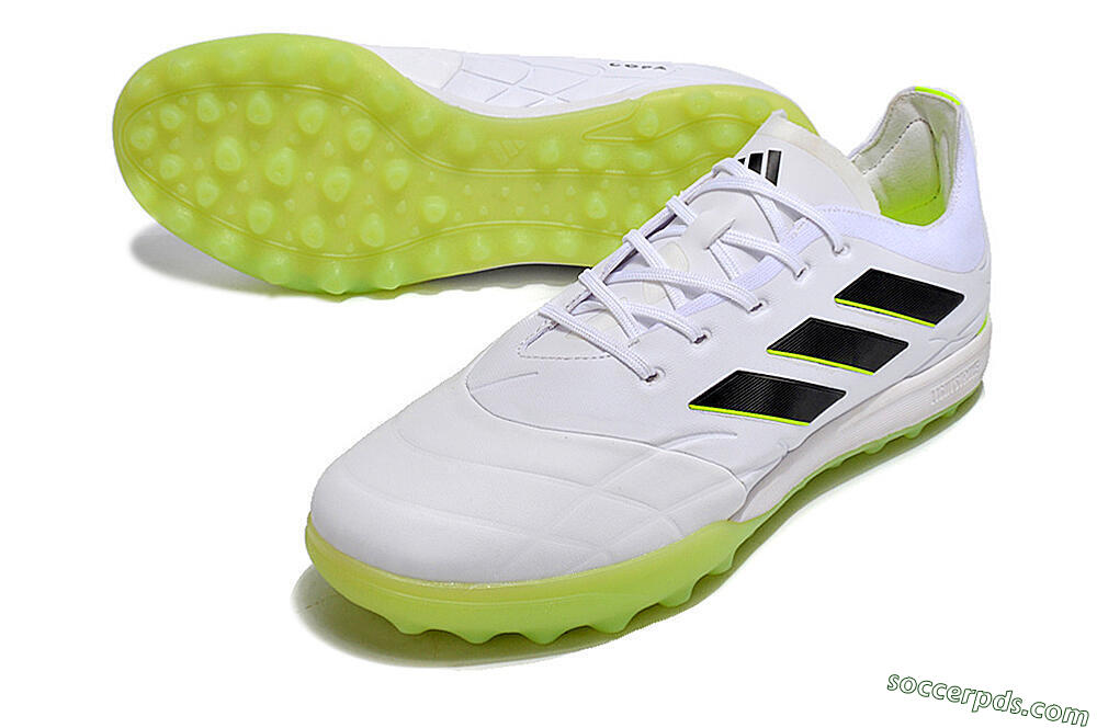 Adidas Copa Pure.3 TF Low-Tops Football Shoes - White/Black/Green 3