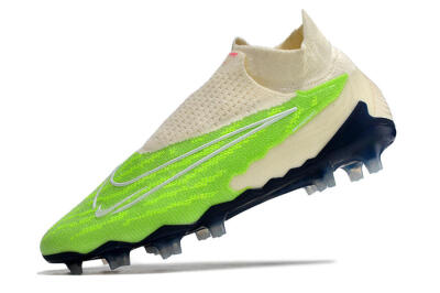 Nike Phantom GX Elite DF Link FG High-Tops Football Boots - Green/White/Beige