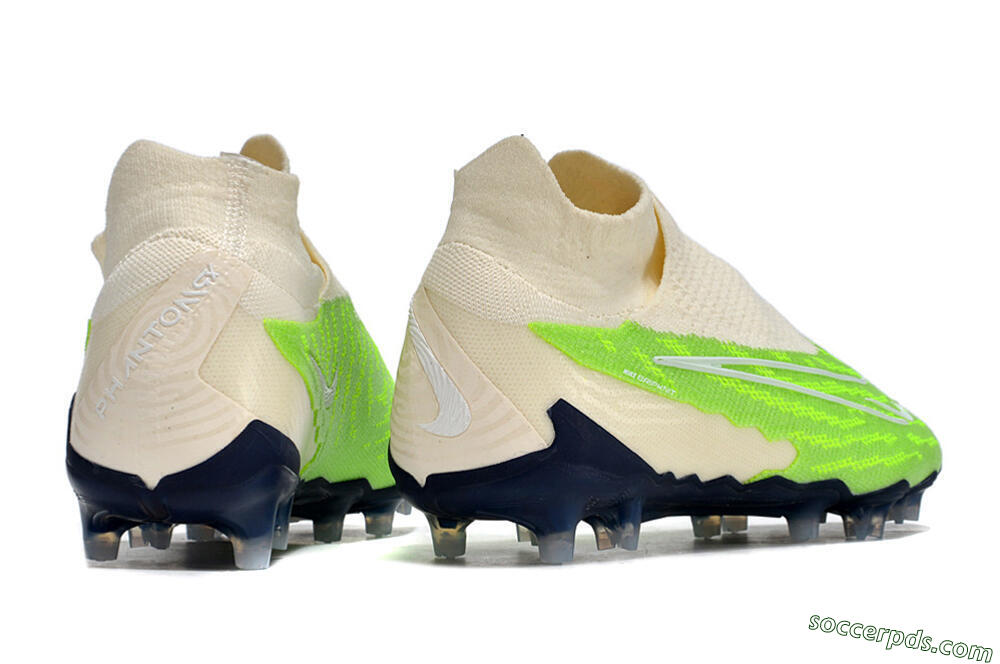 Nike Phantom GX Elite DF Link FG High-Tops Football Boots - Green/White/Beige 6