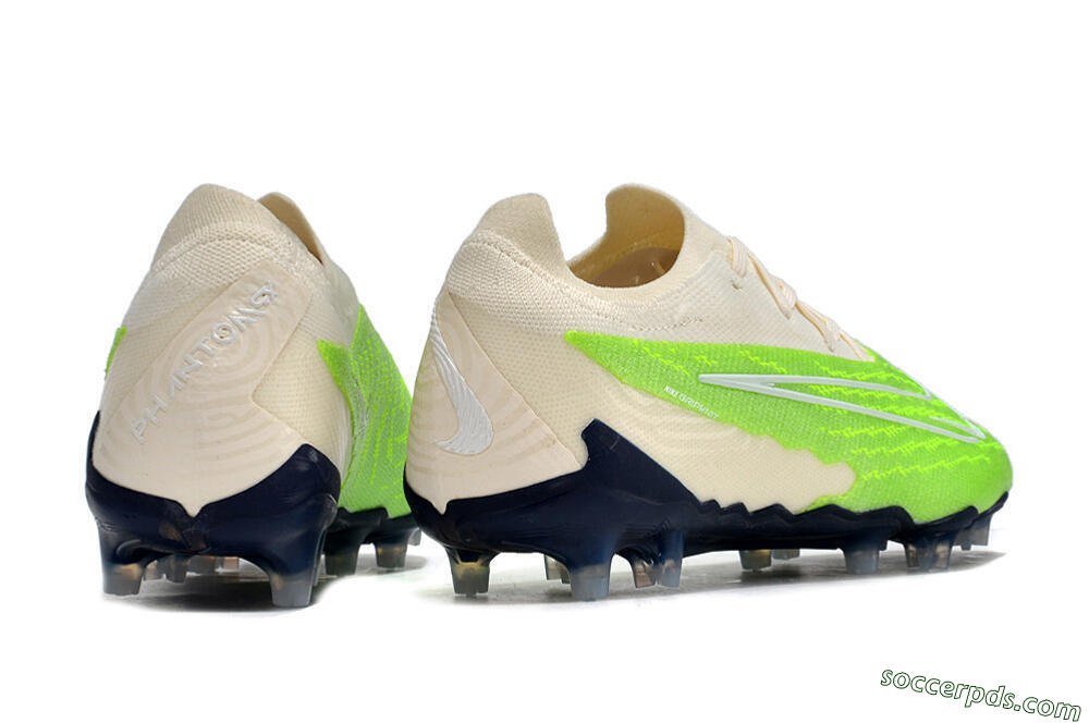 Nike Phantom GX Elite FG Low-Tops Football Boots - Green/White/Beige 6