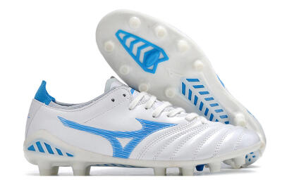 Mizuno Morelia Neo 3 Pro FG Low-Tops Football Boots - White/Blue/White