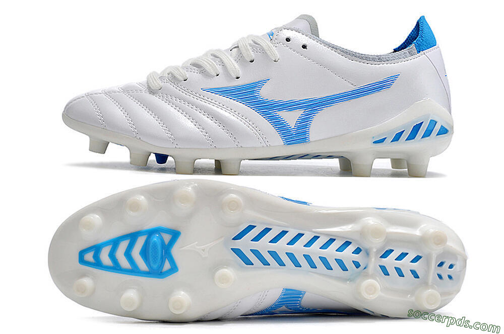 Mizuno Morelia Neo 3 Pro FG Low-Tops Football Boots - White/Blue/White 0