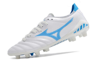 Mizuno Morelia Neo 3 Pro FG Low-Tops Football Boots - White/Blue/White