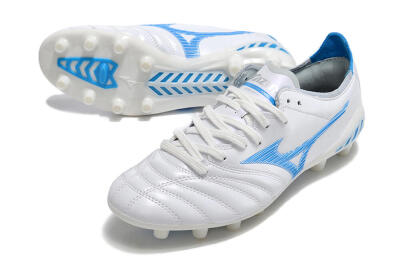 Mizuno Morelia Neo 3 Pro FG Low-Tops Football Boots - White/Blue/White