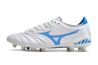 Mizuno Morelia Neo 3 Pro FG Low-Tops Football Boots - White/Blue/White