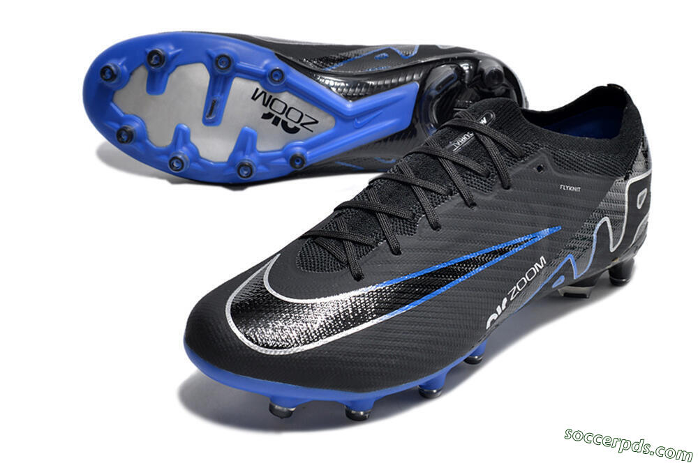 Nike Air Zoom Mercurial Vapor 15 Elite AG Low-Tops Football Boots - Black/Blue/White 3