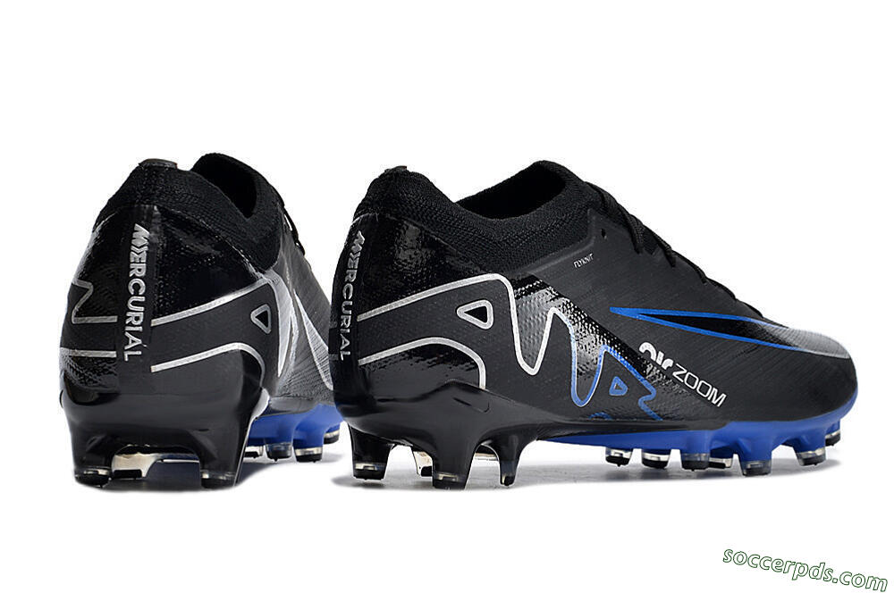 Nike Air Zoom Mercurial Vapor 15 Elite AG Low-Tops Football Boots - Black/Blue/White 6