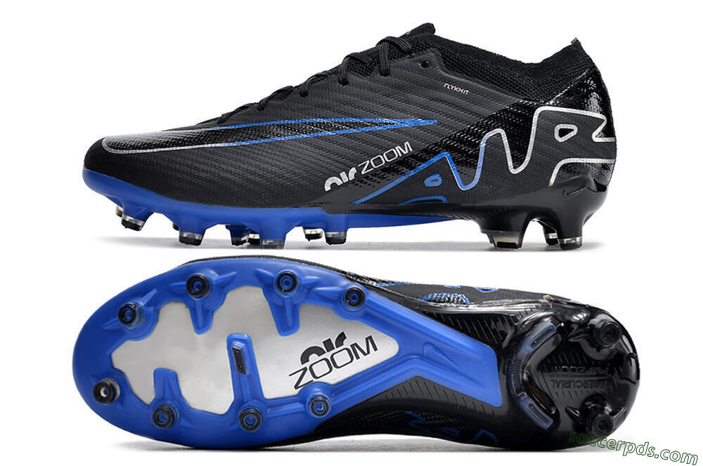 Nike Air Zoom Mercurial Vapor 15 Elite AG Low-Tops Football Boots - Black/Blue/White 0