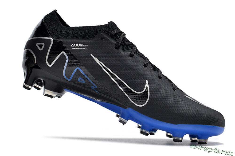 Nike Air Zoom Mercurial Vapor 15 Elite AG Low-Tops Football Boots - Black/Blue/White 4