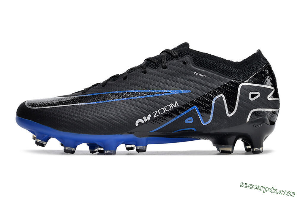Nike Air Zoom Mercurial Vapor 15 Elite AG Low-Tops Football Boots - Black/Blue/White 2
