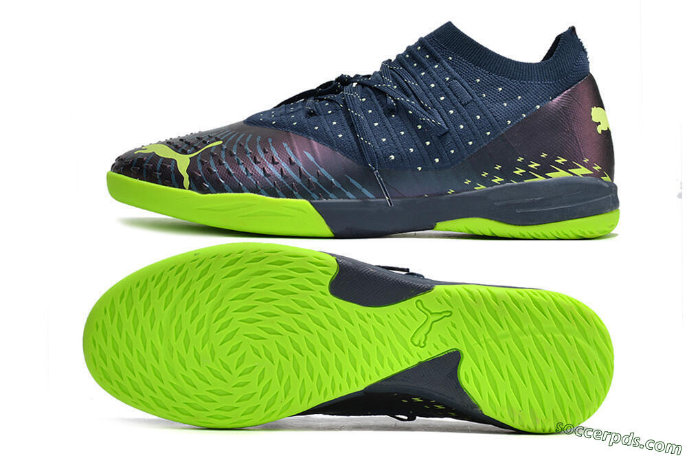 Puma Future Z 1.3 Teazer IC Low-Tops Football Shoes - Blue/Green 0