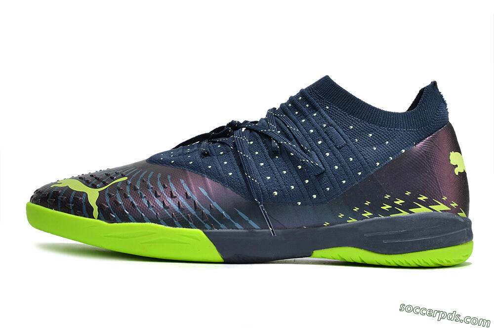 Puma Future Z 1.3 Teazer IC Low-Tops Football Shoes - Blue/Green 2