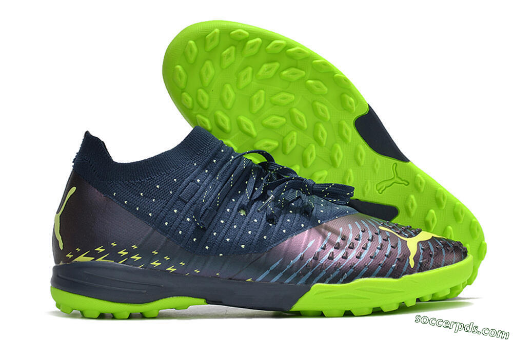 Puma Future Z 1.3 Teazer TF Low-Tops Football Shoes - Blue/Green 1