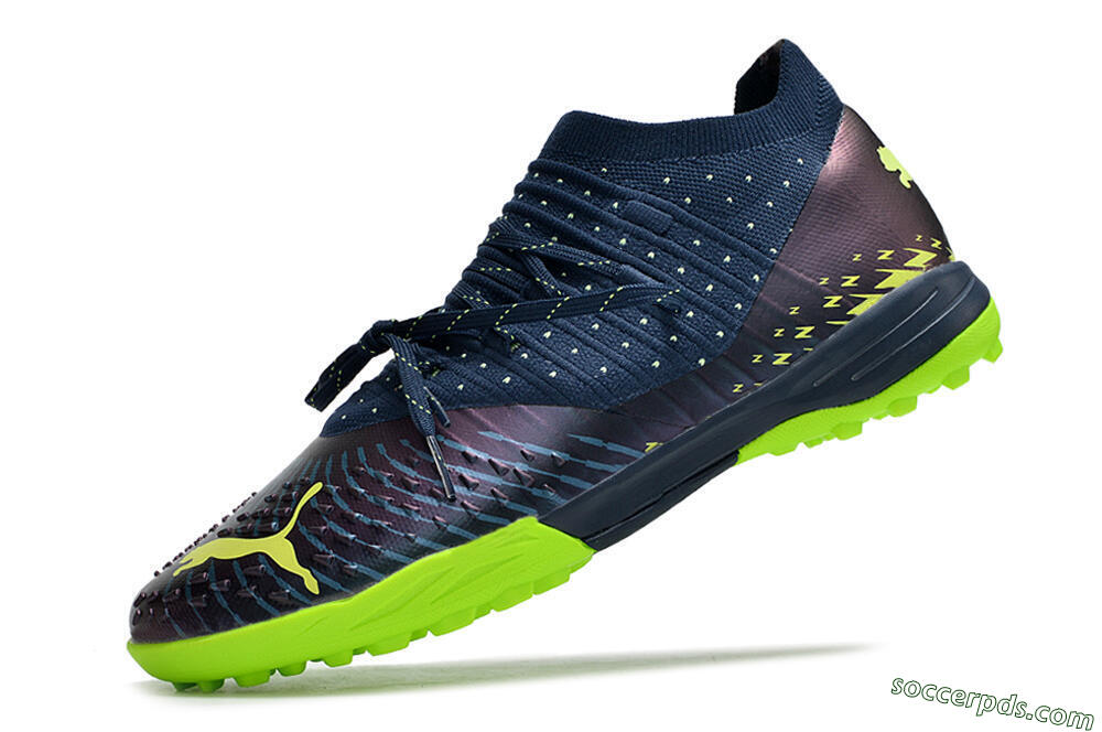 Puma Future Z 1.3 Teazer TF Low-Tops Football Shoes - Blue/Green 5