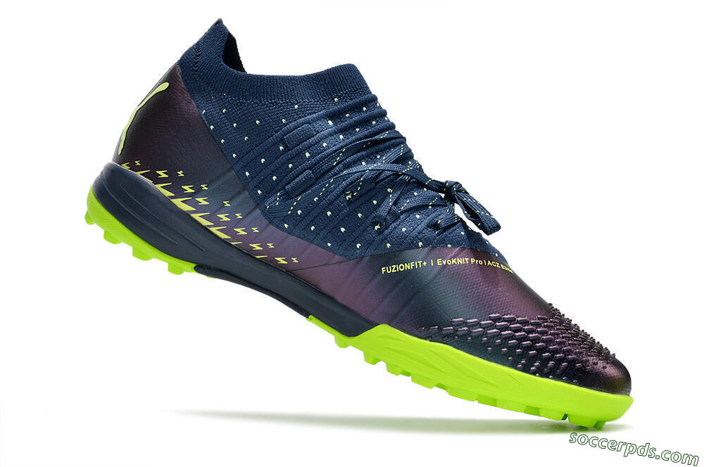 Puma Future Z 1.3 Teazer TF Low-Tops Football Shoes - Blue/Green 4
