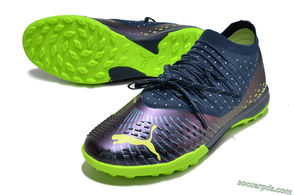 Puma Future Z 1.3 Teazer TF Low-Tops Football Shoes - Blue/Green 3