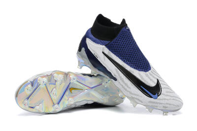 Nike Phantom GX Elite DF FG High-Tops Football Boots - White/Black/Blue