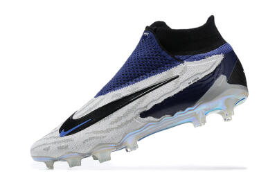 Nike Phantom GX Elite DF FG High-Tops Football Boots - White/Black/Blue