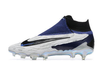 Nike Phantom GX Elite DF FG High-Tops Football Boots - White/Black/Blue