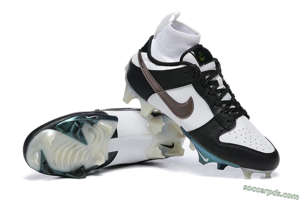 Nike Mercurial Vapor Ede Dunk Panda FG High-Tops Football Boots - White/Black/Brown 4