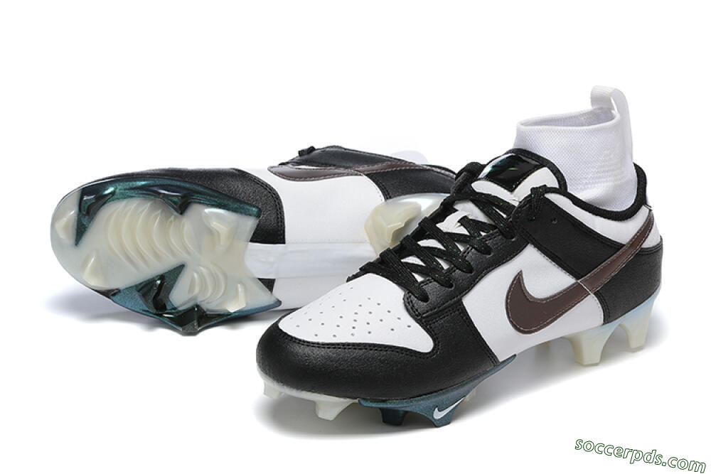 Nike Mercurial Vapor Ede Dunk Panda FG High-Tops Football Boots - White/Black/Brown 3