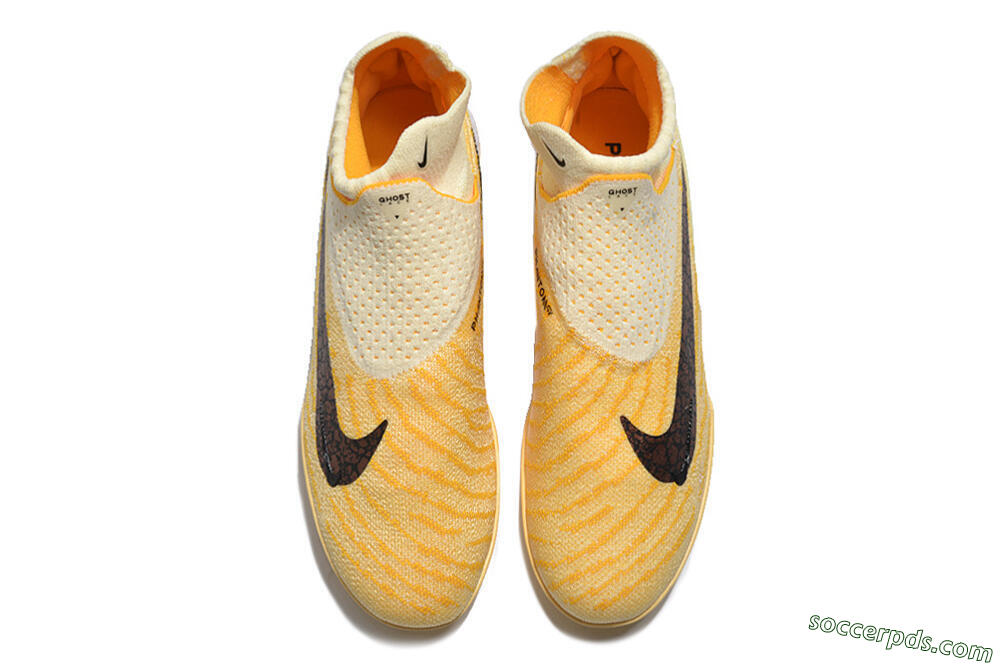 Nike Phantom GX Elite DF Link TF High-Tops Football Shoes - Yellow/Black/Brown 4