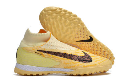 Nike Phantom GX Elite DF Link TF High-Tops Football Shoes - Yellow/Black/Brown