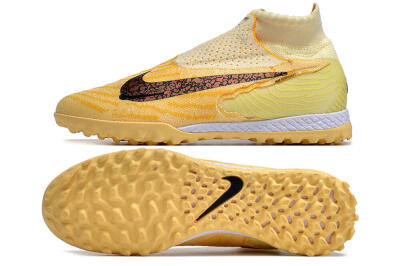 Nike Phantom GX Elite DF Link TF High-Tops Football Shoes - Yellow/Black/Brown