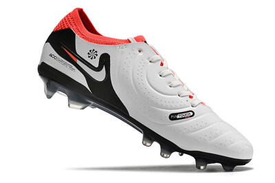 Nike Tiempo Legend 10 Elite FG Low-Tops Football Boots - White/Black/Red
