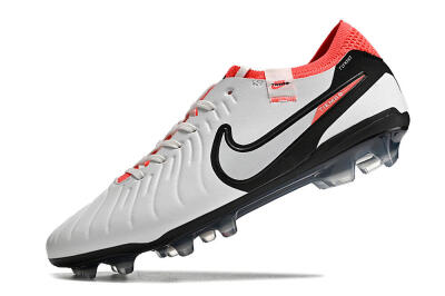 Nike Tiempo Legend 10 Elite FG Low-Tops Football Boots - White/Black/Red
