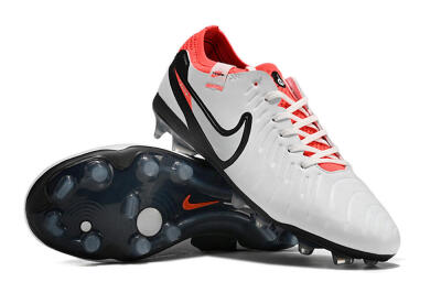 Nike Tiempo Legend 10 Elite FG Low-Tops Football Boots - White/Black/Red