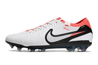 Nike Tiempo Legend 10 Elite FG Low-Tops Football Boots - White/Black/Red