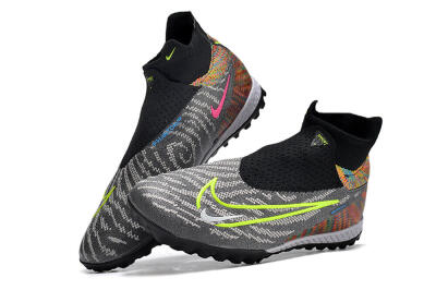 Nike Phantom GX Elite TF High-Tops Football Shoes - Grey/Green/Black/Rainbow