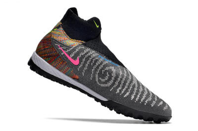 Nike Phantom GX Elite TF High-Tops Football Shoes - Grey/Green/Black/Rainbow