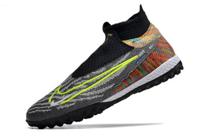 Nike Phantom GX Elite TF High-Tops Football Shoes - Grey/Green/Black/Rainbow