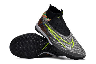 Nike Phantom GX Elite TF High-Tops Football Shoes - Grey/Green/Black/Rainbow