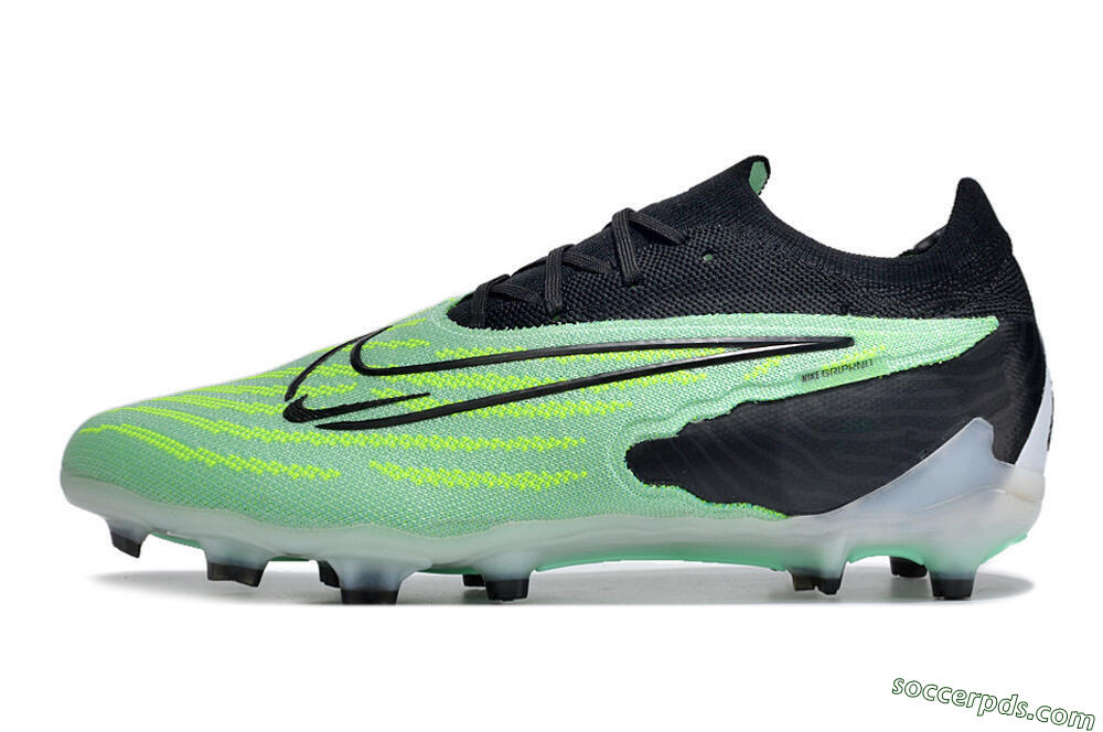 Nike Phantom GX Elite FG Low-Tops Football Boots - Green/Black 2