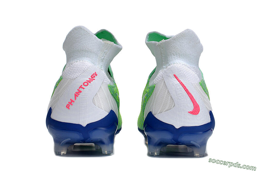 Nike Phantom GX DF Elite FG High-Tops Football Boots - Green/White/Blue 5