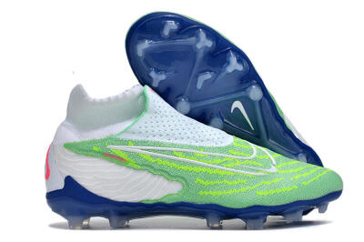 Nike Phantom GX DF Elite FG High-Tops Football Boots - Green/White/Blue