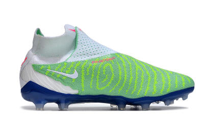 Nike Phantom GX DF Elite FG High-Tops Football Boots - Green/White/Blue