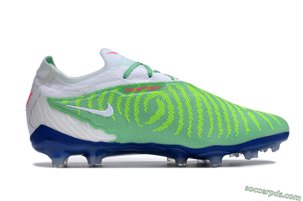 Nike Phantom GX Elite FG Low-Tops Football Boots - Green/White/Blue 7